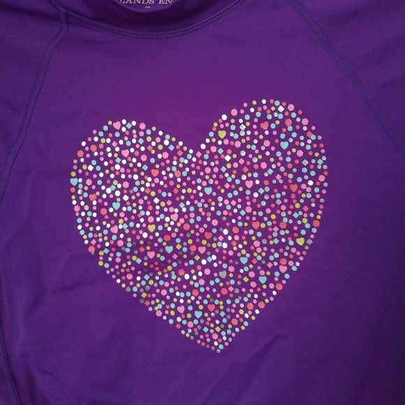 Purple Swim Surf Shirt Rash Guard, Swimwear Short Long Sleeve Children Child Kid - Picture 4 of 4